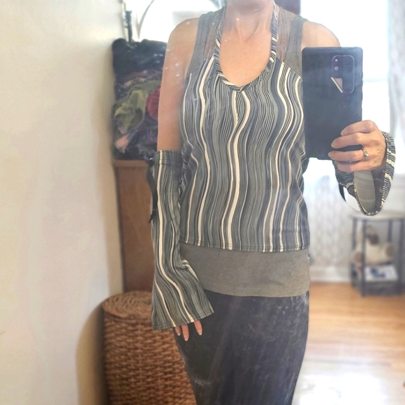 Tops - Halter Set: Top + Arm Warmers